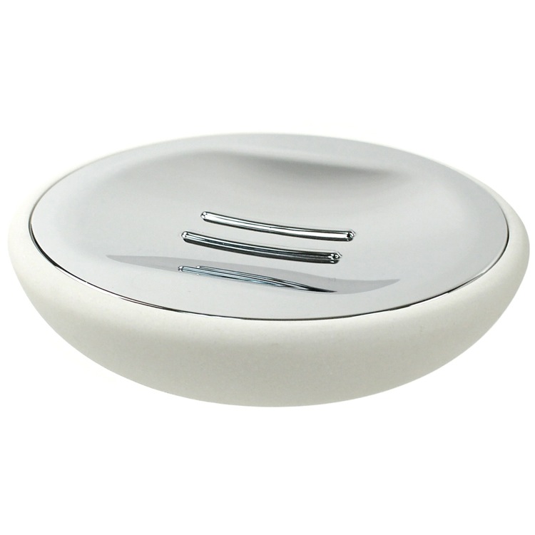 Gedy OP11-02 Soap Dish Made From Thermoplastic Resins and Stone in White Finish